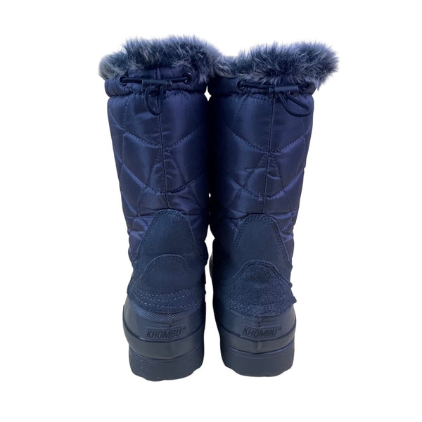 Khombu Women’s Gray Quilted Faux Fur Lined Zippered Winter Snow Boots Size 10M