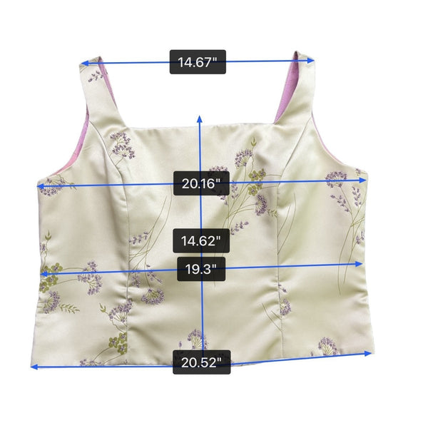 Jwffrey & Dara Womens Cream Satin Floral Jacket & Sleeveless Top Set Size 16