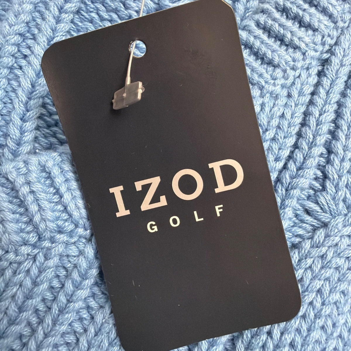 Izod Ladies Blue Cable Knit V-Neck Sweater Lightweight Casual Fit Sz S - New