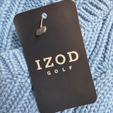 Izod Ladies Blue Cable Knit V-Neck Sweater Lightweight Casual Fit Sz S - New