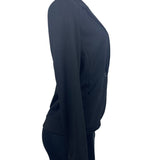 Womens Black Buttoned Blazer Jacket With Pockets Size M