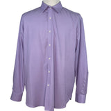 Con.Struct Mens Lavender Button-Up Long Sleeve Shirt Diamond Pattern Size XL