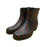 Aigle Women’s Blue & Multicolor Flowers Rubber Paisley Print Rain Boots Size US8
