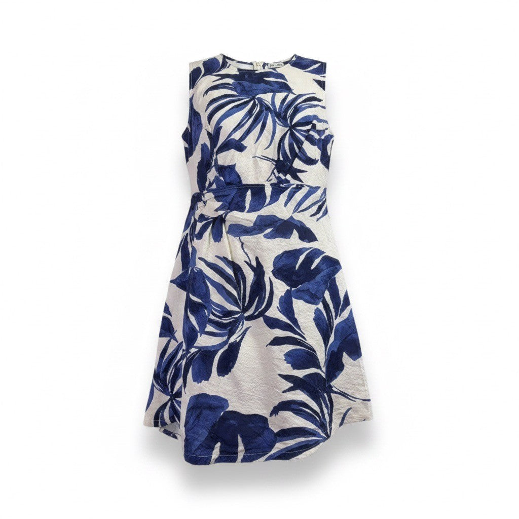 Cupshe Womens Blue & White Floral Sleeveless Dress Rayon Blend Size OS Casual We