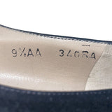 Salvatore Ferragamo Women’s Black Suede Strapped Low Heel Pumps Size 9.5AA