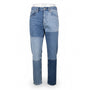 Pacsun Mens Blue Denim Patchwork Slim Taper Jeans Cotton Casual Size 30x30
