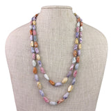 Multi-Color Women’s Crystal Beaded Necklace Lightweight Statement Jewelry