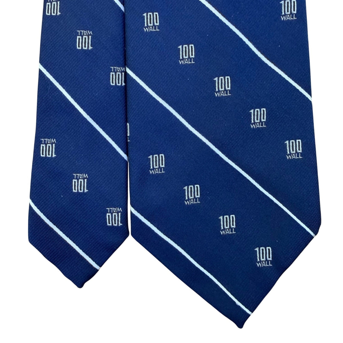Givenchy Men Blue Silk/Polyester Striped Logo Tie Designer Accessory