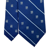 Givenchy Men Blue Silk/Polyester Striped Logo Tie Designer Accessory