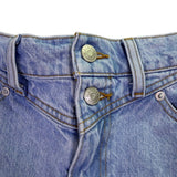 Madewell Womens Blue Denim High-Rise Button-Fly Shorts Size 27