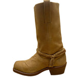 Frye Women’s Yellow Suede Braided Strap High Shaft Western Boots Size 8 1/2 M