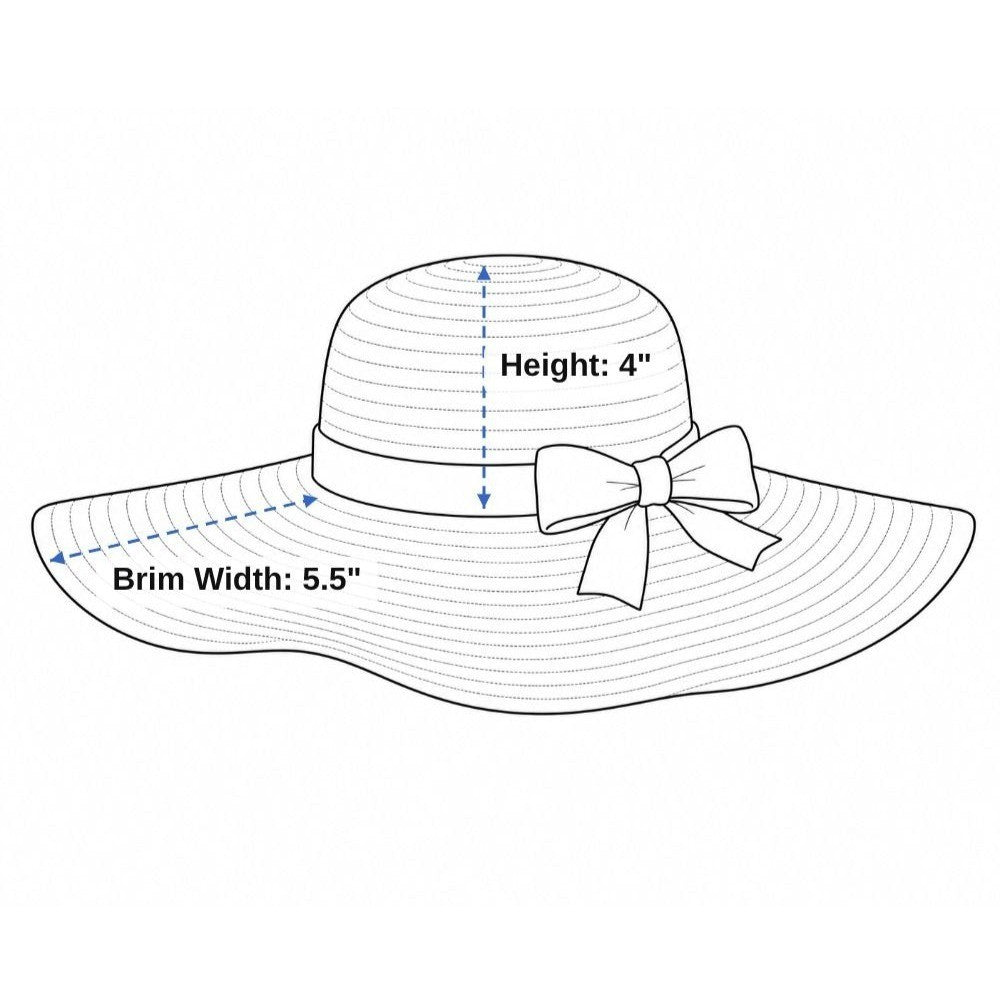 Sakkas Womens Yellow Paper Straw Wide Brim Sun Hat W/ Adjustable Flower Accents
