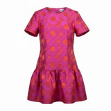 ASOS Womens Pink & Orange Floral Print Drop Hem Dress Size 14