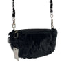 Unbranded Women's Black Faux Fur Crossbody Evening Clutch Sz S - NWT
