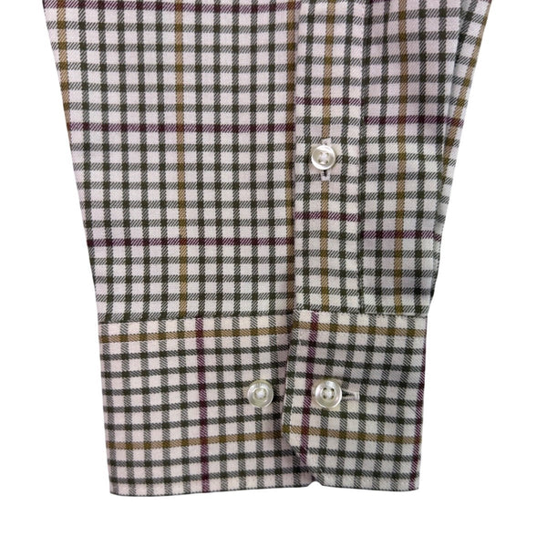 Barbour Mens Brown/Green Checked Shirt Regular Fit Sz XL