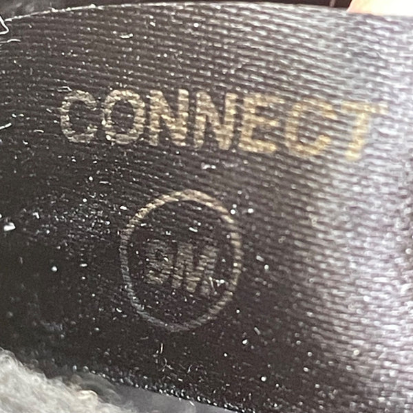 Cougar Women’s Black Leather & Suede Double Zipper Connect Ankle Boots Size 9M