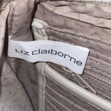 Liz Claiborne Women’s Bone White Faux Leather Adjustable Strap Crossbody Bag
