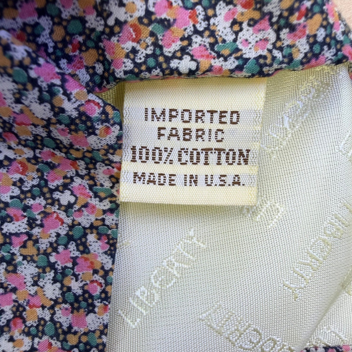 Liberty Mens Multicolor Floral 100% Cotton Tie Made In USA Slim Pattern