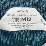 Allbirds Women’s Dark Teal Knit Mesh Lace-Up Tree Runner Sneakers Size 12M