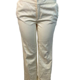 Banana Republic Womens Cream High-Waisted Slim Fit Pants With Hook Sz 6