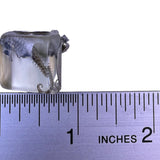 Vintage 1960 Silver Tone Women Seahorse Lucite Clip-On Earrings Unique Design