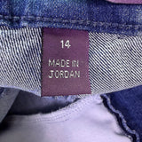 Gloria Vanderbilt Womens Blue Denim Amanda Straight-Leg Jeans Classic Fit Sz14