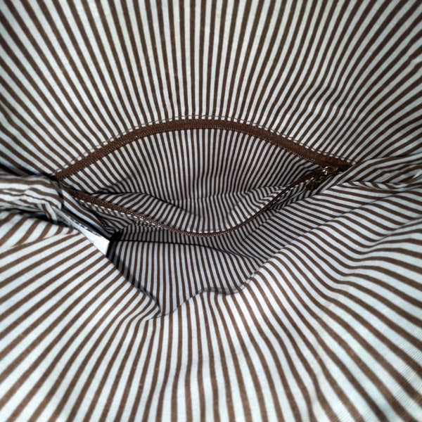 Nine West Women’s Brown Woven Faux Leather Zip Closure Foldover Clutch Bag