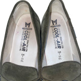 Mephisto Women’s Dark Green Suede Cool-Air Technology Slip-On Loafers Size 9.5US