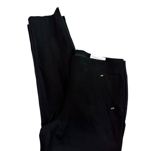 Chicos Womens Black Slim Fit Pants Zipper Pockets Size US 10