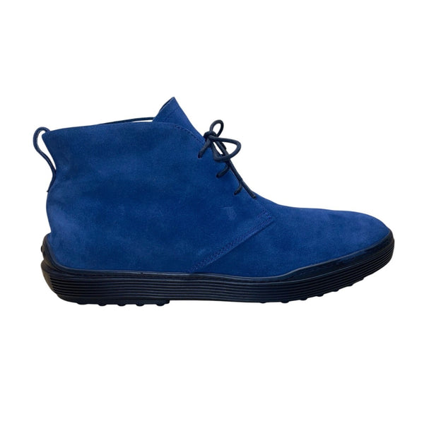 Tod’s Men’s Blue Suede Polacchinni Ankle Chukka Boots Size 7