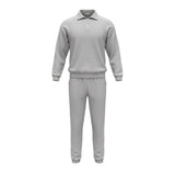 Coofandy  Womens Gray Tracksuit Zip Pullover & Elastic Waist Pants Size L