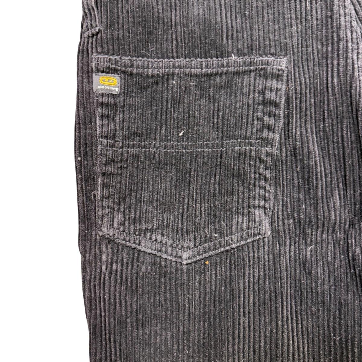 Unionbay Womens Black Corduroy Overalls Adjustable Straps Button Accents Size S
