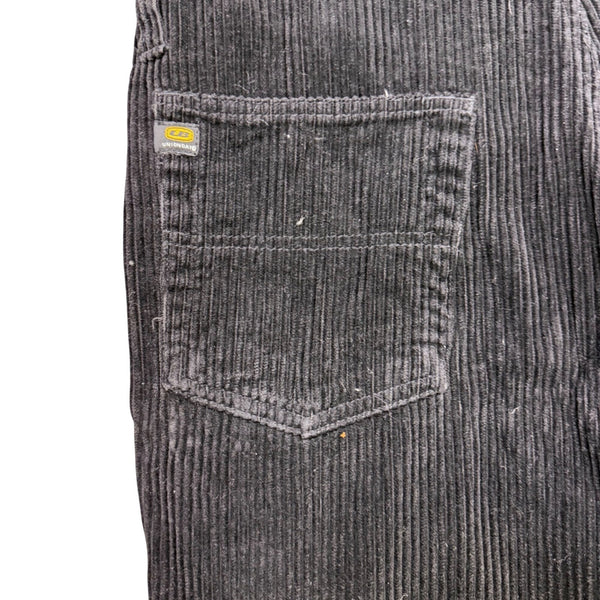 Unionbay Womens Black Corduroy Overalls Adjustable Straps Button Accents Size S