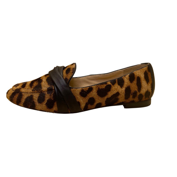 Talbots Women’s Cheetah Print Haircalf Black Strap Exotic Loafers Size 6.5M
