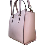 Kate Spade Women’s Pink Leather Adjustable Strap Compact Crossbody Tote Bag