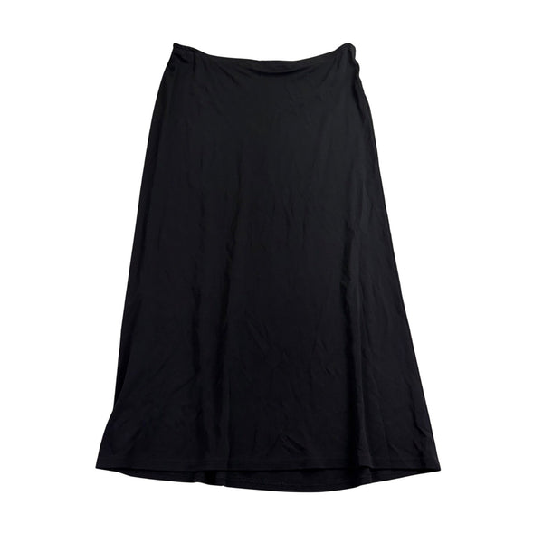 Black Womens Maxi Skirt  Lightweight Stretchy Flared Stylish Design Sz US12