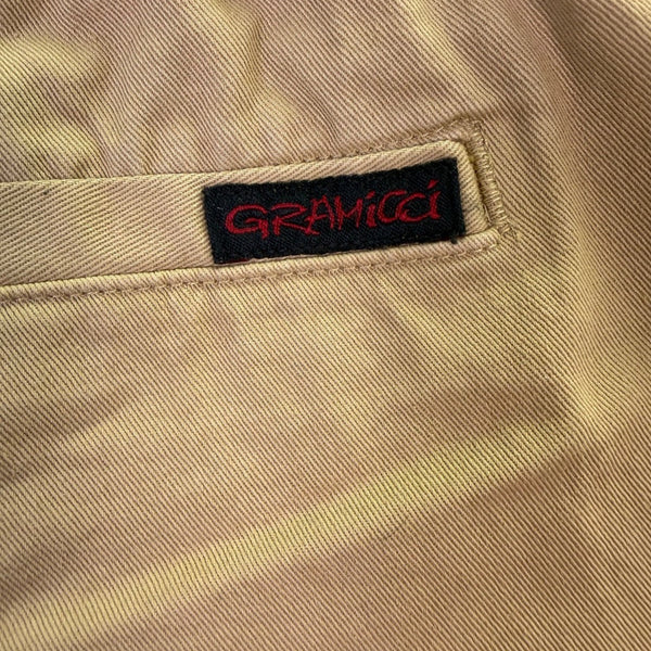 Gramicci Mens Khaki Cotton Shorts Elastic Waist Casual Lightweight Sz XL
