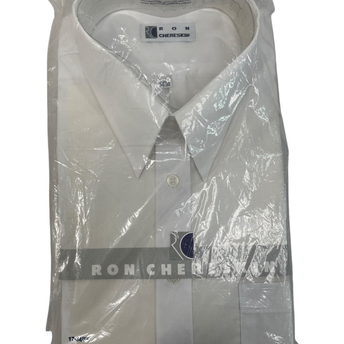 Ron Chereskin Mens White Dress Shirt Size 17 (34-35) - New