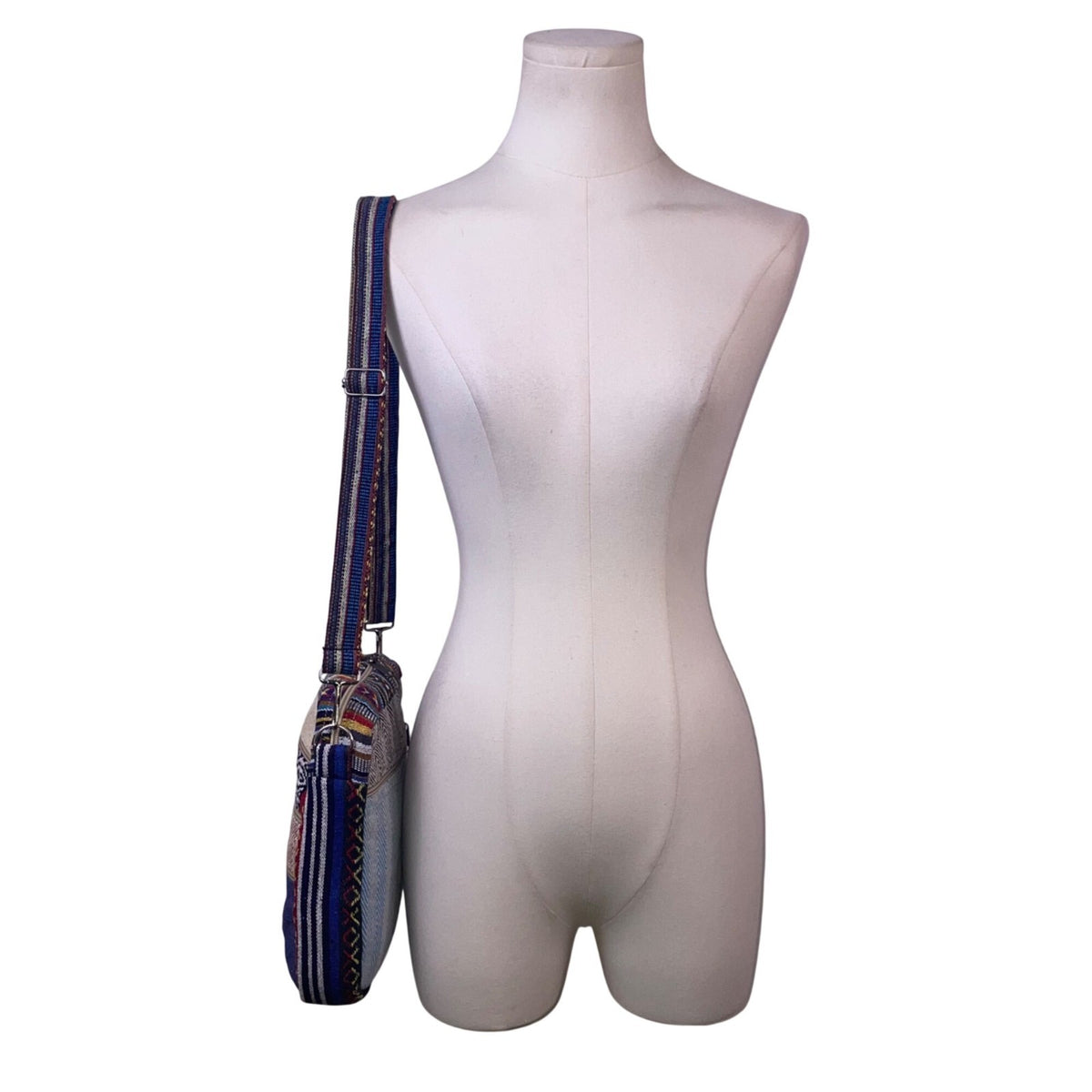 Like International Himalaya Blue Hemp Adjustable Strap MD-go Crossbody Bag