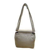 Thistle Needleworks Linen Floral Embroidered With Wooden Accents Shoulder Bag