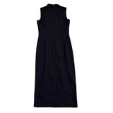Massimo Dutti Women’s Black Sleeveless Midi Sheath Dress Size M