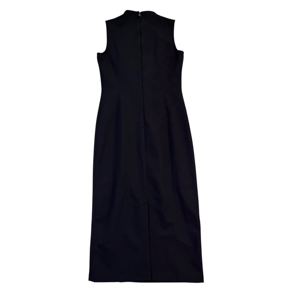Massimo Dutti Women’s Black Sleeveless Midi Sheath Dress Size M