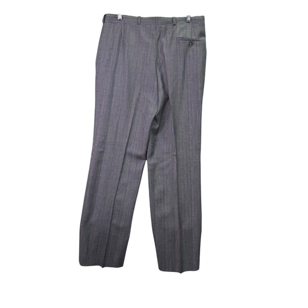 Saint Laurent Mens Gray Wool Pinstripe Blazer & Pants Suit Classic Fit
