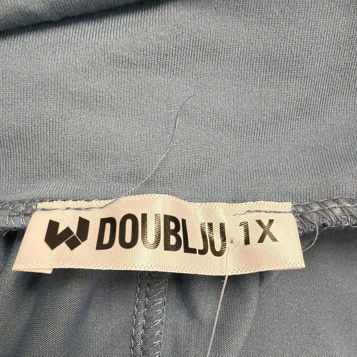 Doublju Womens Blue Polyester/Spandex Maxi Skirt Flowy Stretch Design Size 1X