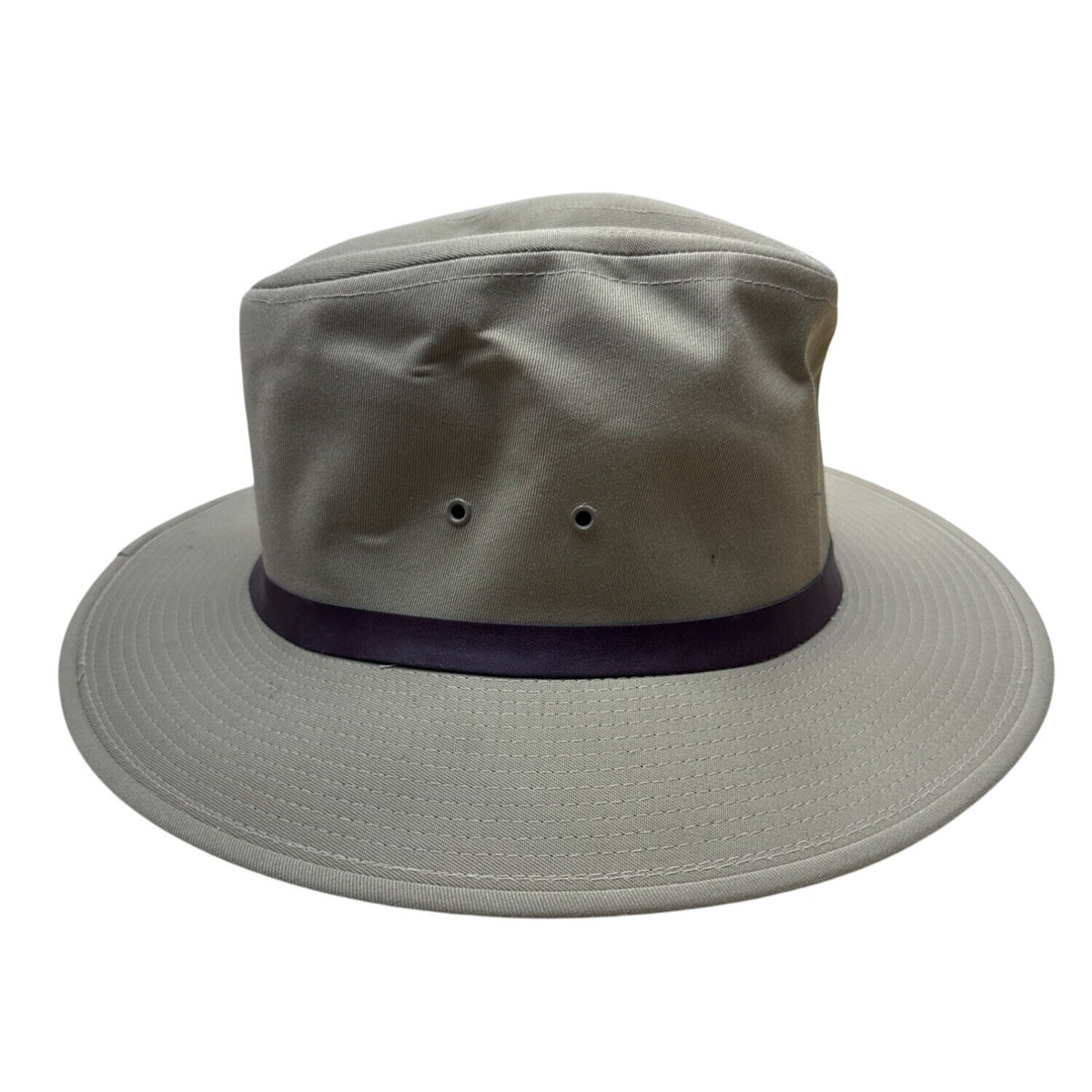 Hats In The Belfry Beige Wide Brim Fedora Western Hat With Black Band Size Large