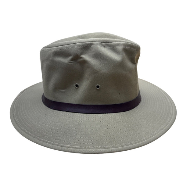 Hats In The Belfry Beige Wide Brim Fedora Western Hat With Black Band Size Large