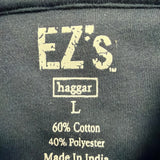 EZs Haggar Mens Navy Polo Shirt Comfortable Short Sleeve Durable Sz L