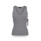 Quince Womens Gray Ribbed Lenzing EcoVero Sleeveless Tank Top Size S