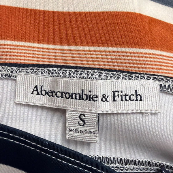 Abercrombie & Fitch Womens Navy & Multicolor Polyester Striped Dress  Size S