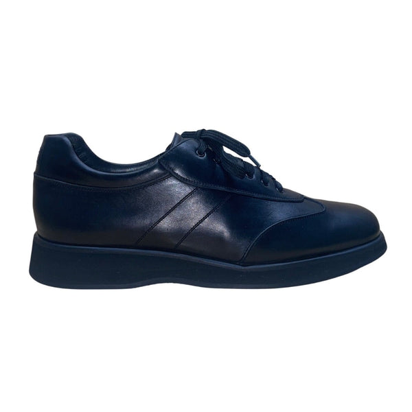 Salvatore Ferragamo Florence Men’s Black Leather Lace-Up Sport Shoes Size 12D